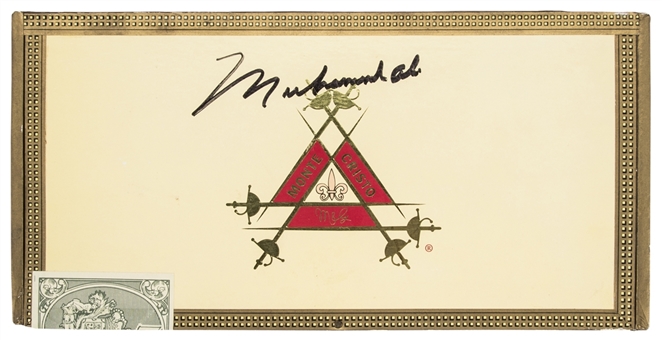 Muhammad Ali Signed Montecristo Cigar Box (JSA)